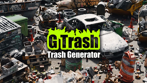 Blender垃圾废墟场景废品模型生成器插件 G Trash V1.3.0