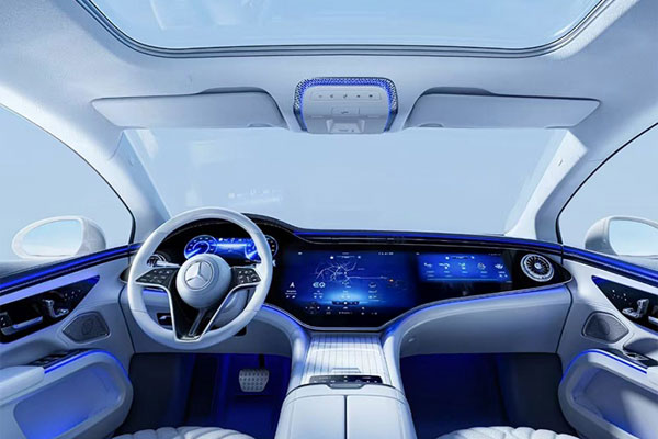 C4D梅赛德斯奔驰汽车内饰场景OC渲染工程汽车内饰C4D模型素材