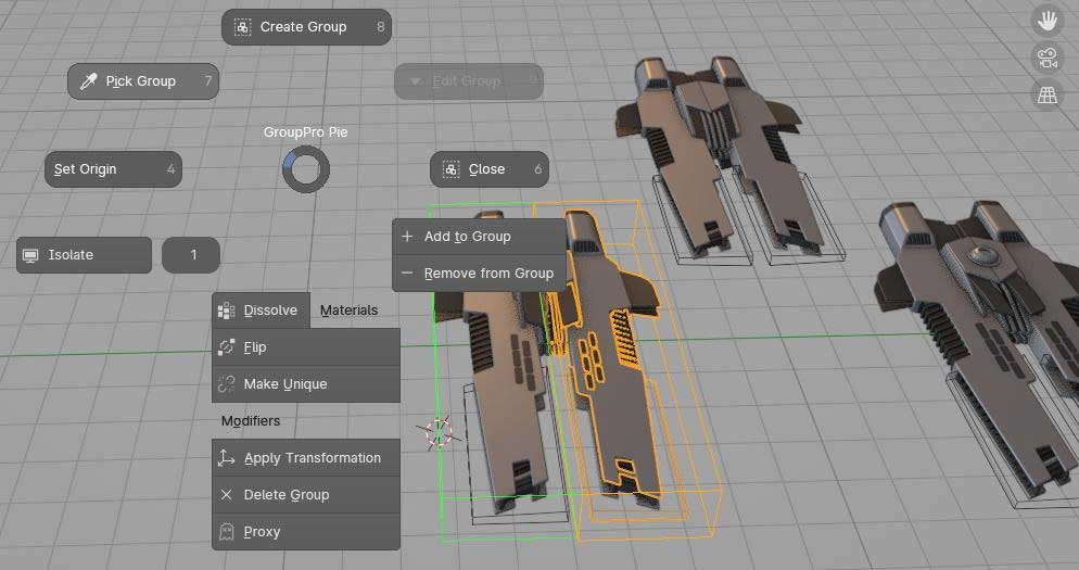Blender模型打组控制工具插件 GroupPro v3.0.5