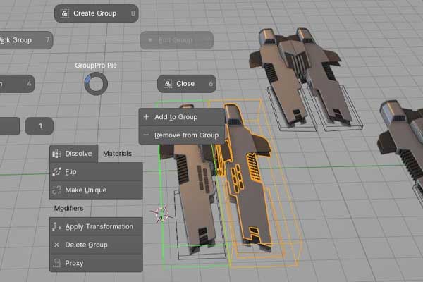 Blender模型打组控制工具插件 GroupPro v3.0.5
