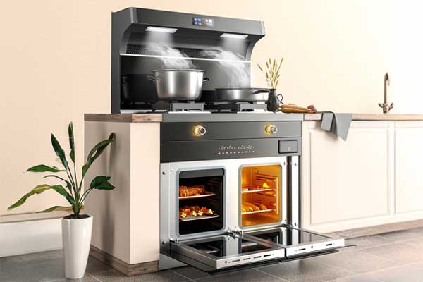 C4D集成灶场景OC渲染工程厨房集成灶锅具模型素材