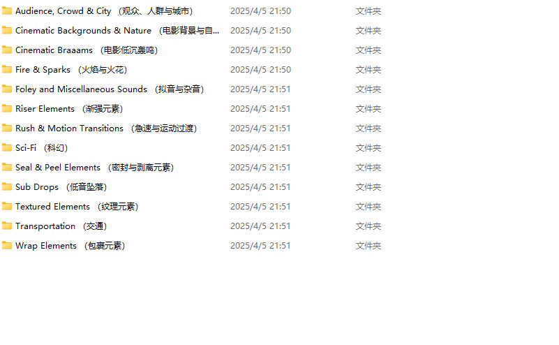 300+高品质电影氛围音效素材库 Overlayfx – Cinematic Elements – A Sound Effects Journey – SFX Bundle