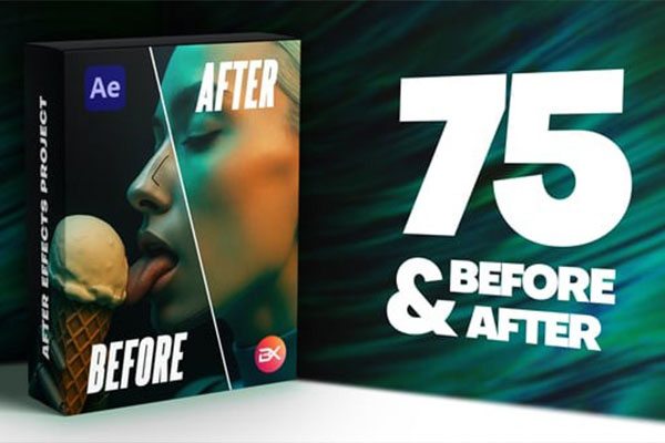 75种前后视频对比效果展示AE动画模板 Before And After Pack