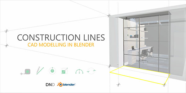 Blender仿CAD样式建模插件 Construction Lines v0.9.694