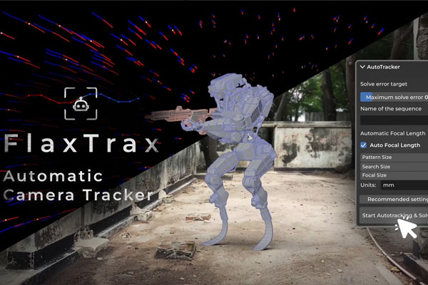 Blender摄像机自动物理跟踪反求插件 Flaxtrax v1.7.1 – Automated Camera Tracking