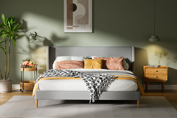 C4D室内卧室RS场景渲染工程毯子双人床家具C4D模型素材