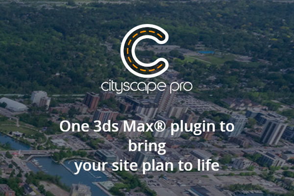 3DS MAX城市环境景观可视化设计建模插件 Cityscape Pro V2.1.4