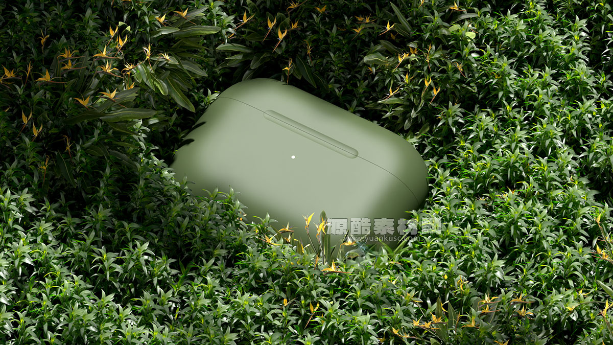 C4D蓝牙耳机3C产品植物场景OC渲染工程蓝牙耳机C4D模型素材