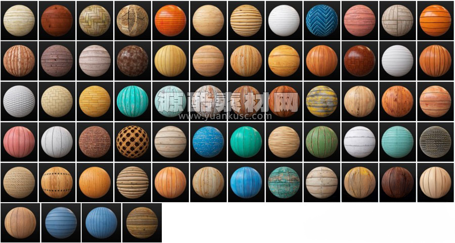 111个木纹木板无缝PBR纹理贴图下载