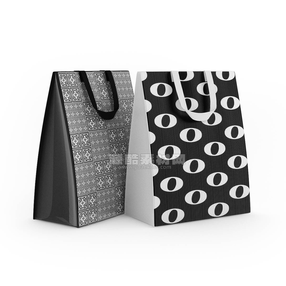 礼品袋模型袋子3D模型素材(C4D,Blender,FBX)