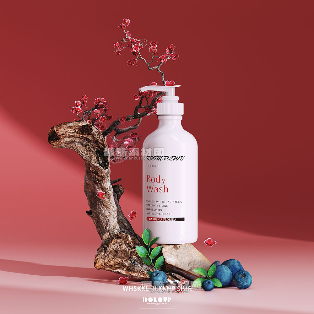 C4D美妆电商产品场景模型OC渲染工程源文件