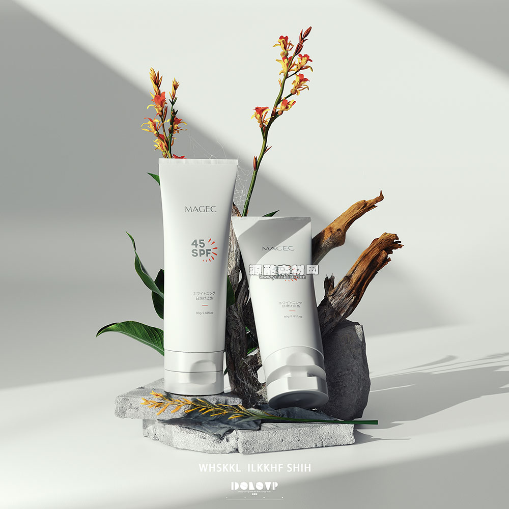 C4D护肤化妆品产品场景模型素材OC渲染工程
