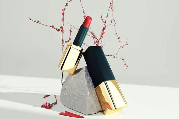 美妆浮雕口红电商场景OC渲染工程口红C4D模型下载