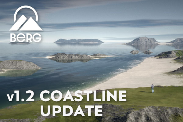 Blender山脉峡谷岛屿悬崖地形模型资产库  BERG [mountain|terrain|landscape asset-library] v1.2