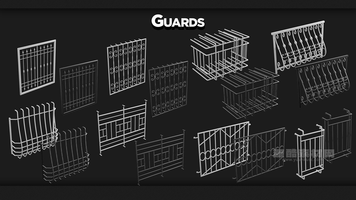 75+个建筑细节3D模型资产包(Blender) Building Props – KITBASH – VOL 06