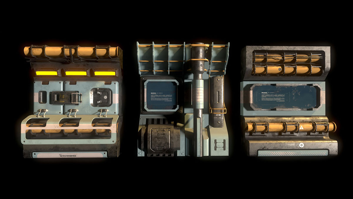 科幻走廊模块化3D模型(Blender) Sci-fi Corridor Modular Kit Vol 01