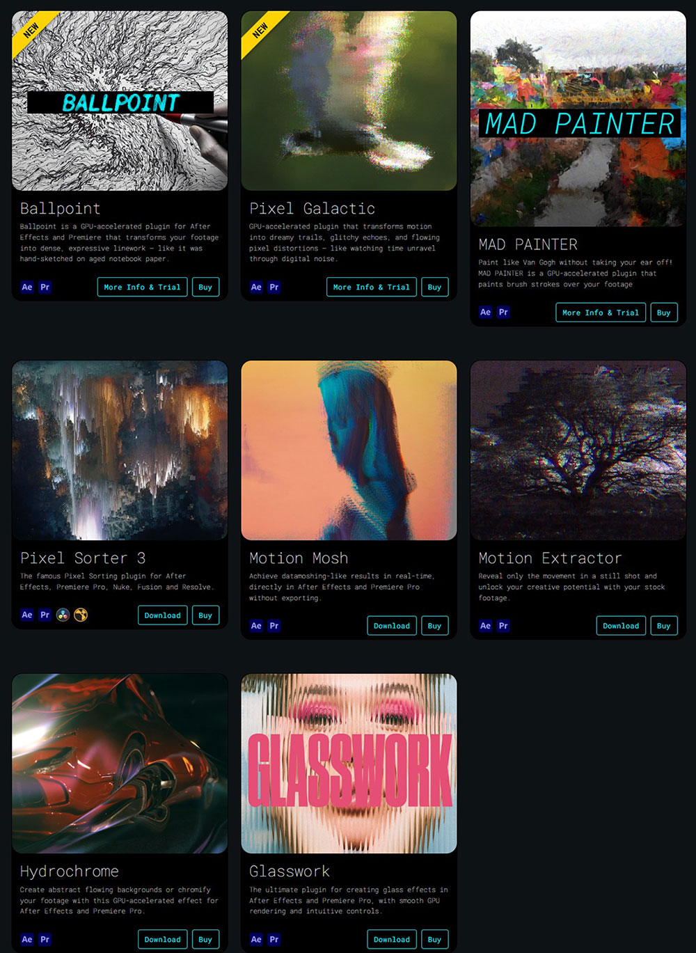AE/PR手绘像素撕裂与扭曲特效插件合集 Pixel Sorter Studio Bundle 2025.7