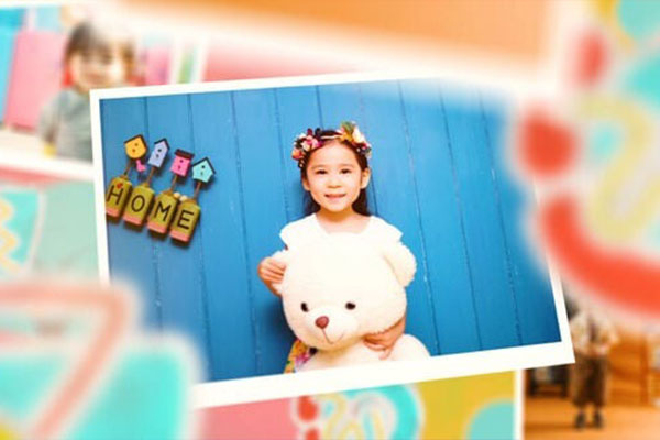 AE欢乐儿童动态相册幻灯片动画模板 Kids Colorful Photo Slideshow