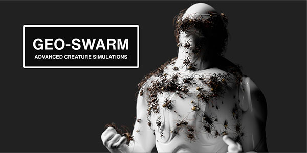 Blender群体生物动画资源预设插件 Geo-Swarm V3.0 + Assets