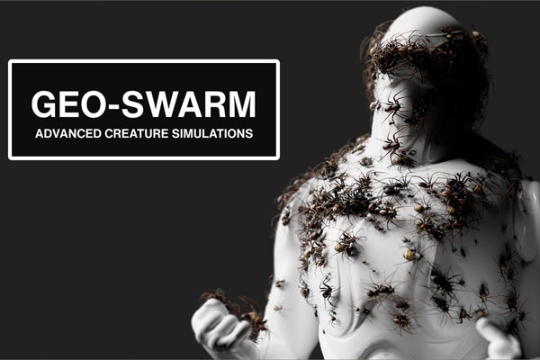 Blender群体生物动画资源预设插件 Geo-Swarm V3.0 + Assets