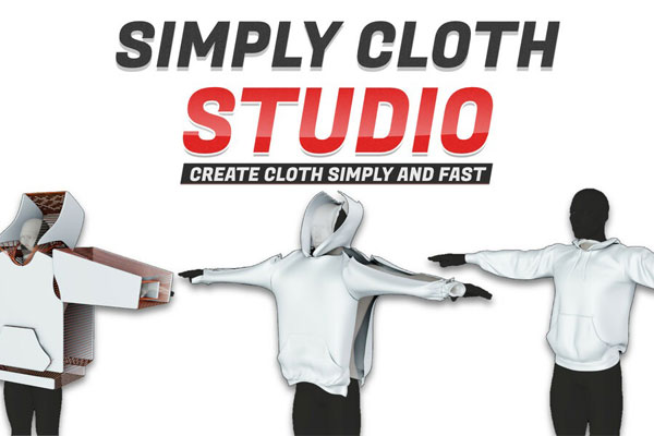 Blender衣服布料模拟生成插件 Simply Cloth Studio v1.4.4 + Assets