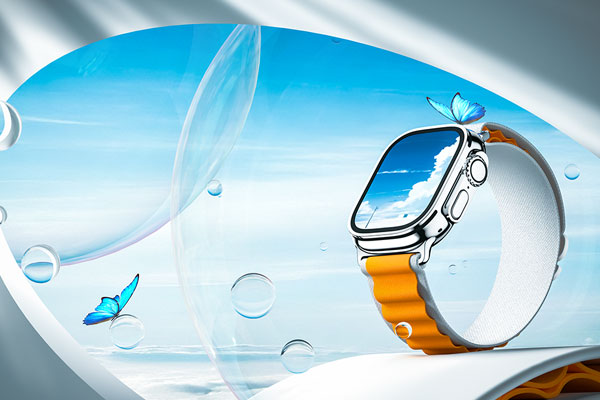 C4D天空之境智能手表场景OC渲染工程智能手表C4D模型