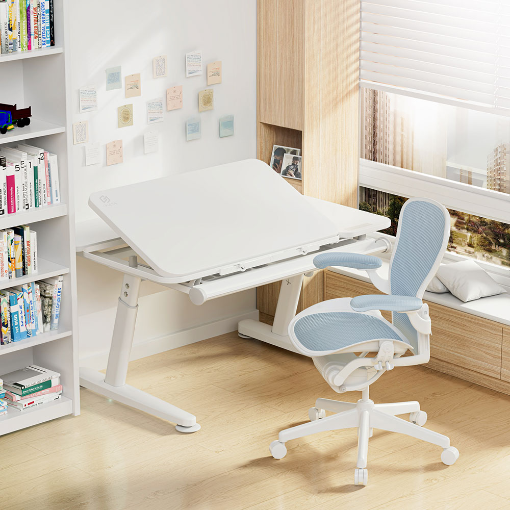 C4D升降桌人体工学椅室内场景RS渲染工程桌子椅子C4D模型下载