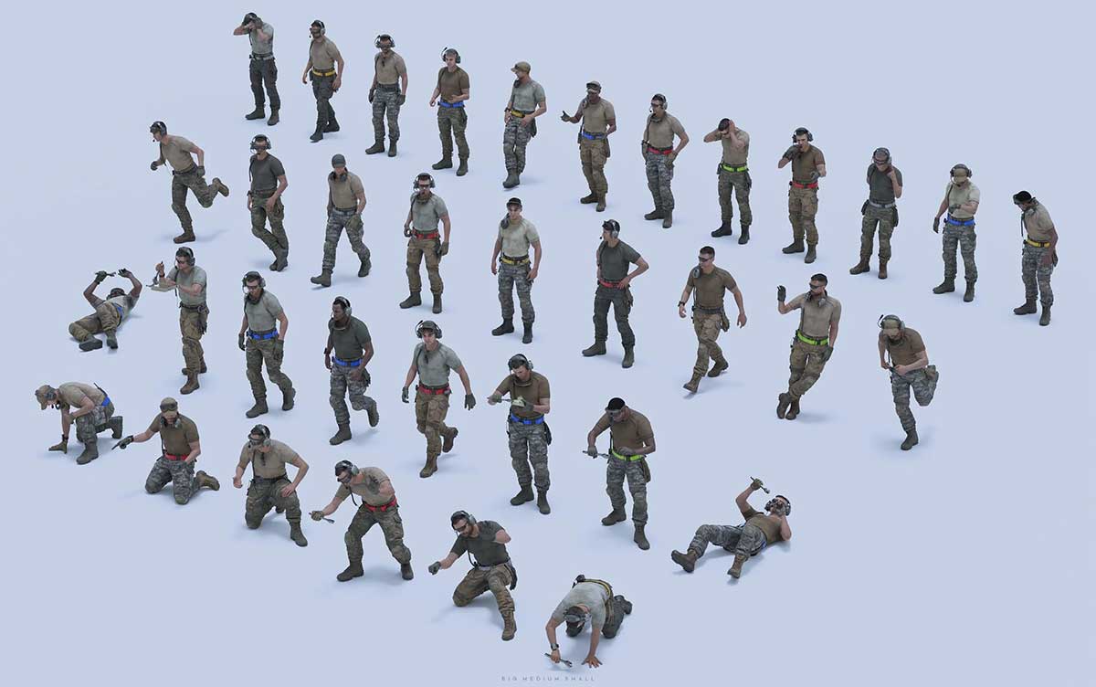 军事武装人物坦克装甲车车辆零部件3D模型资产(Blender/Unreal/FBX/OBJ) BigMediumSmall – Armor