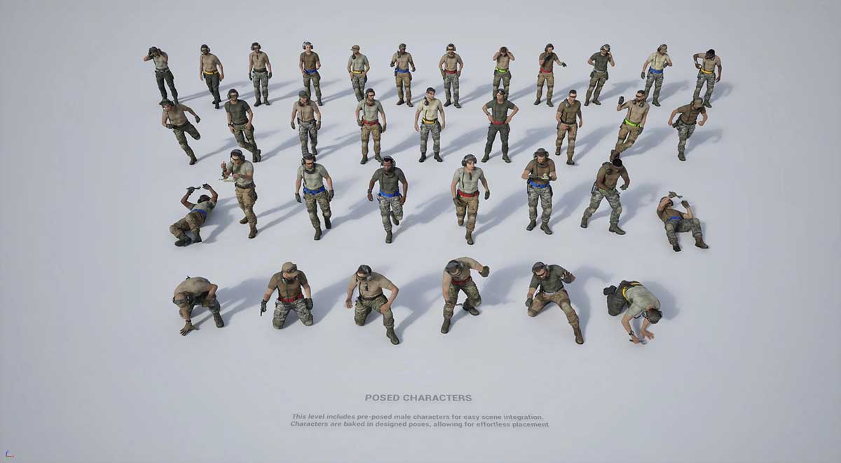 军事武装人物坦克装甲车车辆零部件3D模型资产(Blender/Unreal/FBX/OBJ) BigMediumSmall – Armor