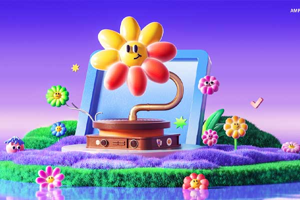 C4D卡通风格运营海报OC渲染工程卡通场景C4D模型下载