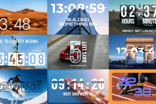 AE12种明亮简洁数字倒计时动画模板 Light Campaign Countdown