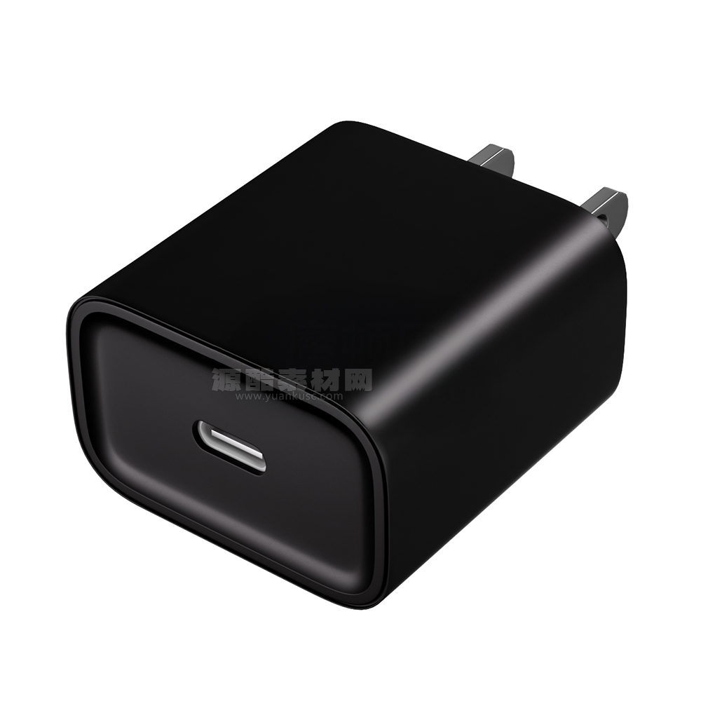 Type-C接口充电器模型3D模型下载(C4D,FBX)
