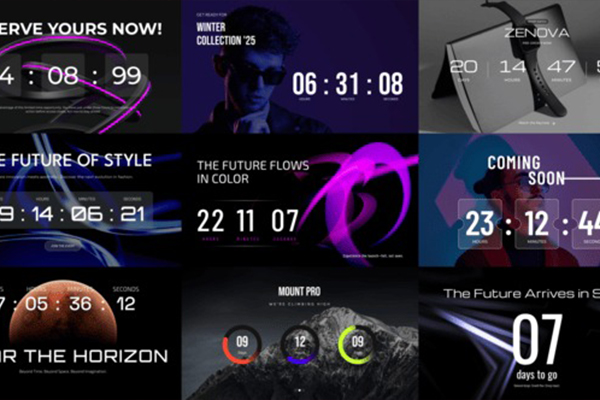 AE12种暗黑倒计时企业宣传动画模板 Dark Campaign Countdown