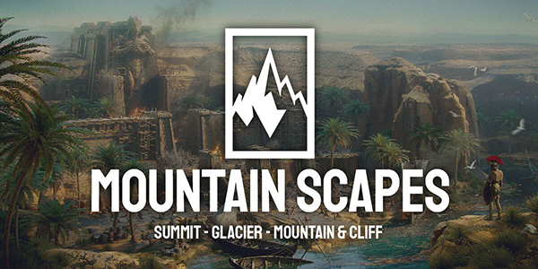 自然山脉山景冰川悬崖地形景观Blender模型资产库 Mountain Scapes