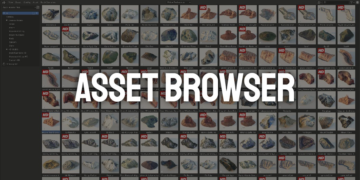 自然山脉山景冰川悬崖地形景观Blender模型资产库 Mountain Scapes