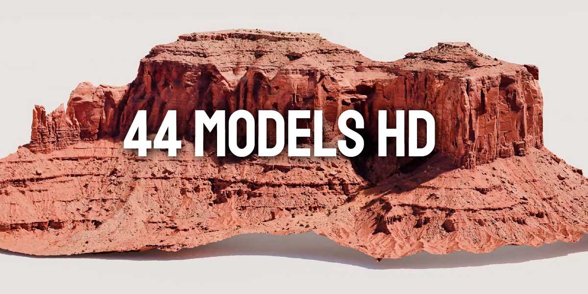 自然山脉山景冰川悬崖地形景观Blender模型资产库 Mountain Scapes