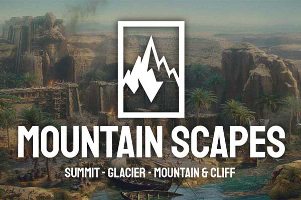 自然山脉山景冰川悬崖地形景观Blender模型资产库 Mountain Scapes