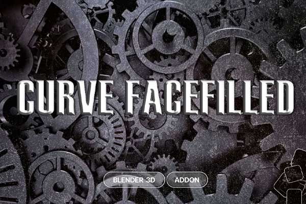 实时绘制复杂图形曲线Blender插件 Curve Facefilled V1.1.7