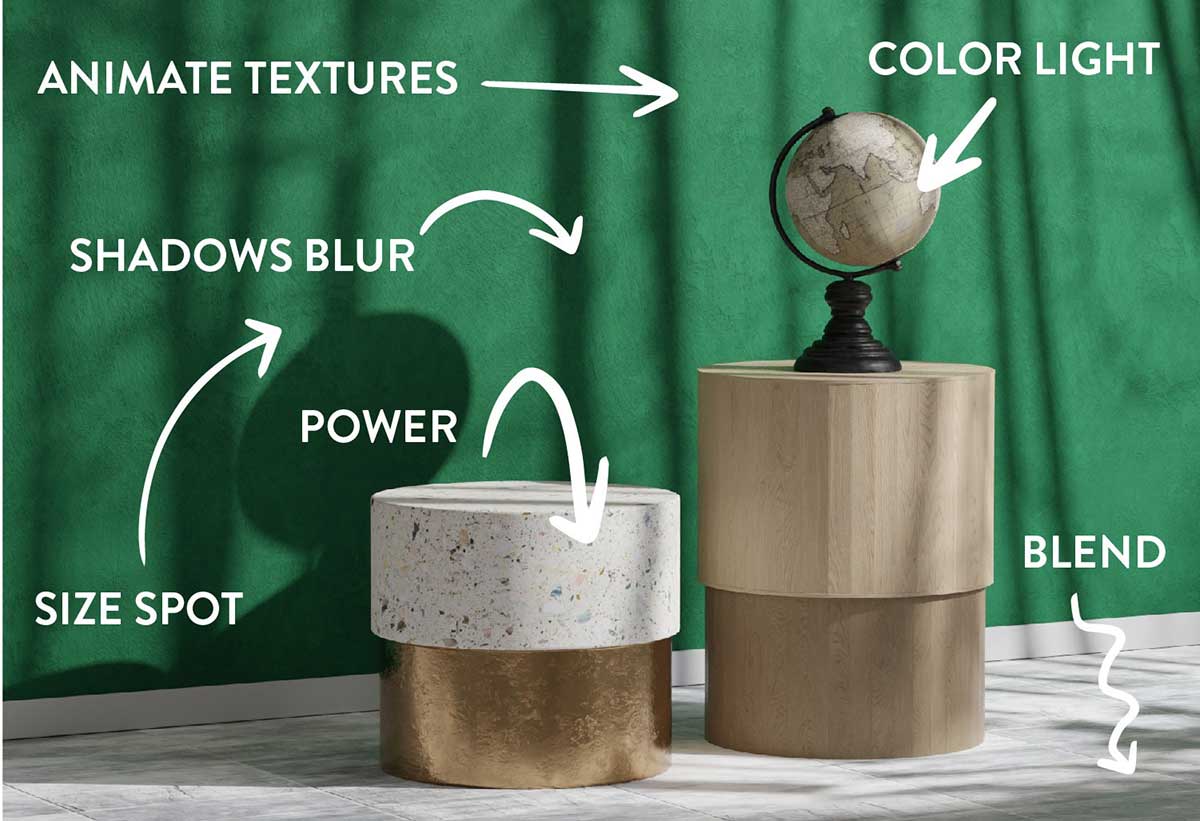 137个gobos光影贴图纹理下载 Gobos Light Textures V2