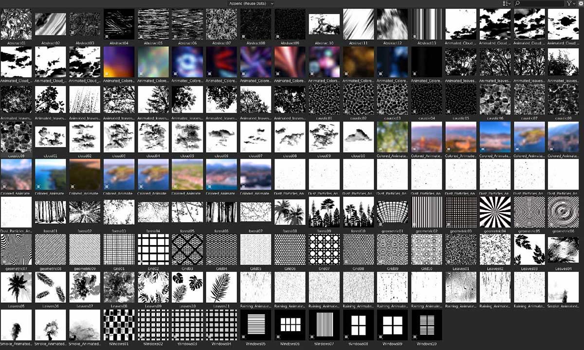 137个gobos光影贴图纹理下载 Gobos Light Textures V2