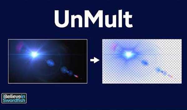 AE/PR视频一键去除黑底生成Alpha透明通道的插件 Unmult v1.2 Win/Mac