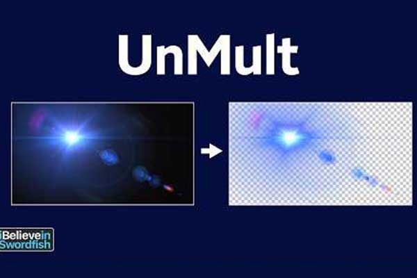 AE/PR视频一键去除黑底生成Alpha透明通道的插件 Unmult v1.2 Win/Mac