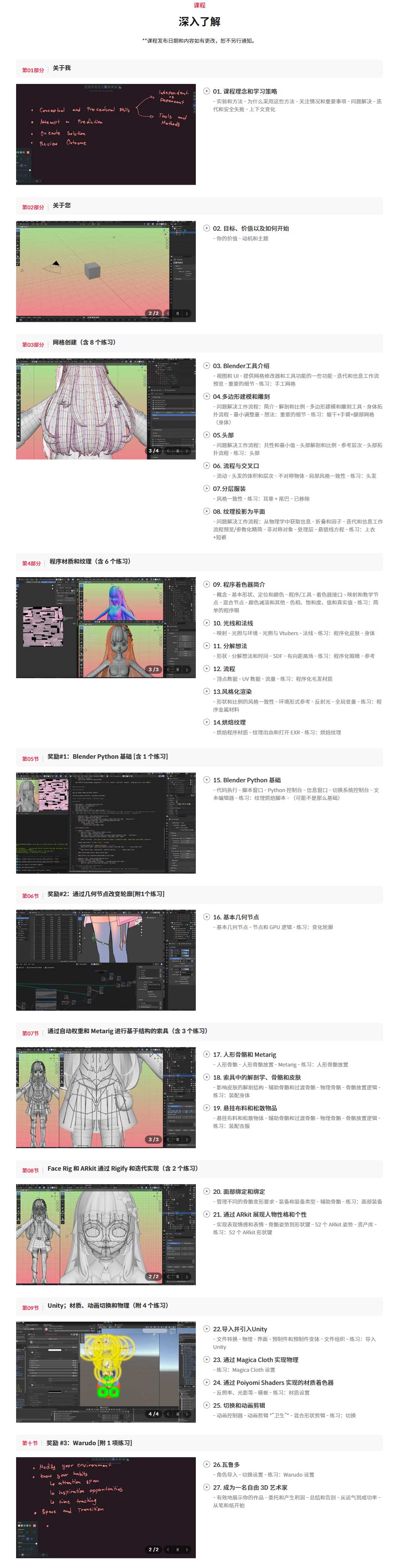 Blender虚拟主播3D VTuber角色建模材质绑定动画制作全流程教程(中英双语) 3D VTuber Creation; and Learning Techniques from Science to Art
