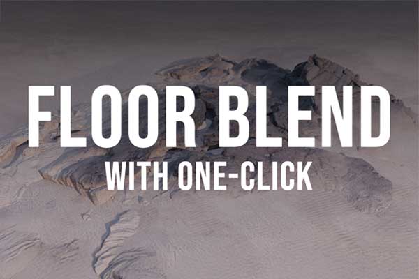 一键地面贴图融合Blender插件 Floor Blend v1.0.0