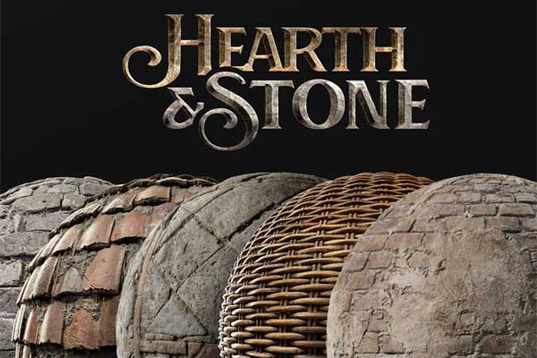 乡村建筑石材砖墙贴图材质素材包下载 KitBash3D – Hearth and Stone