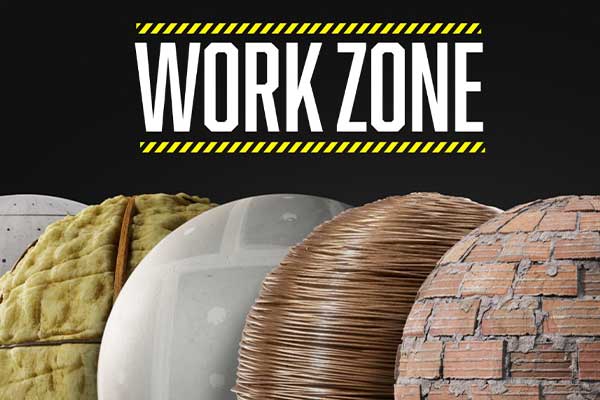 建筑施工场景贴图材质素材包下载 KitBash3D – Work Zone