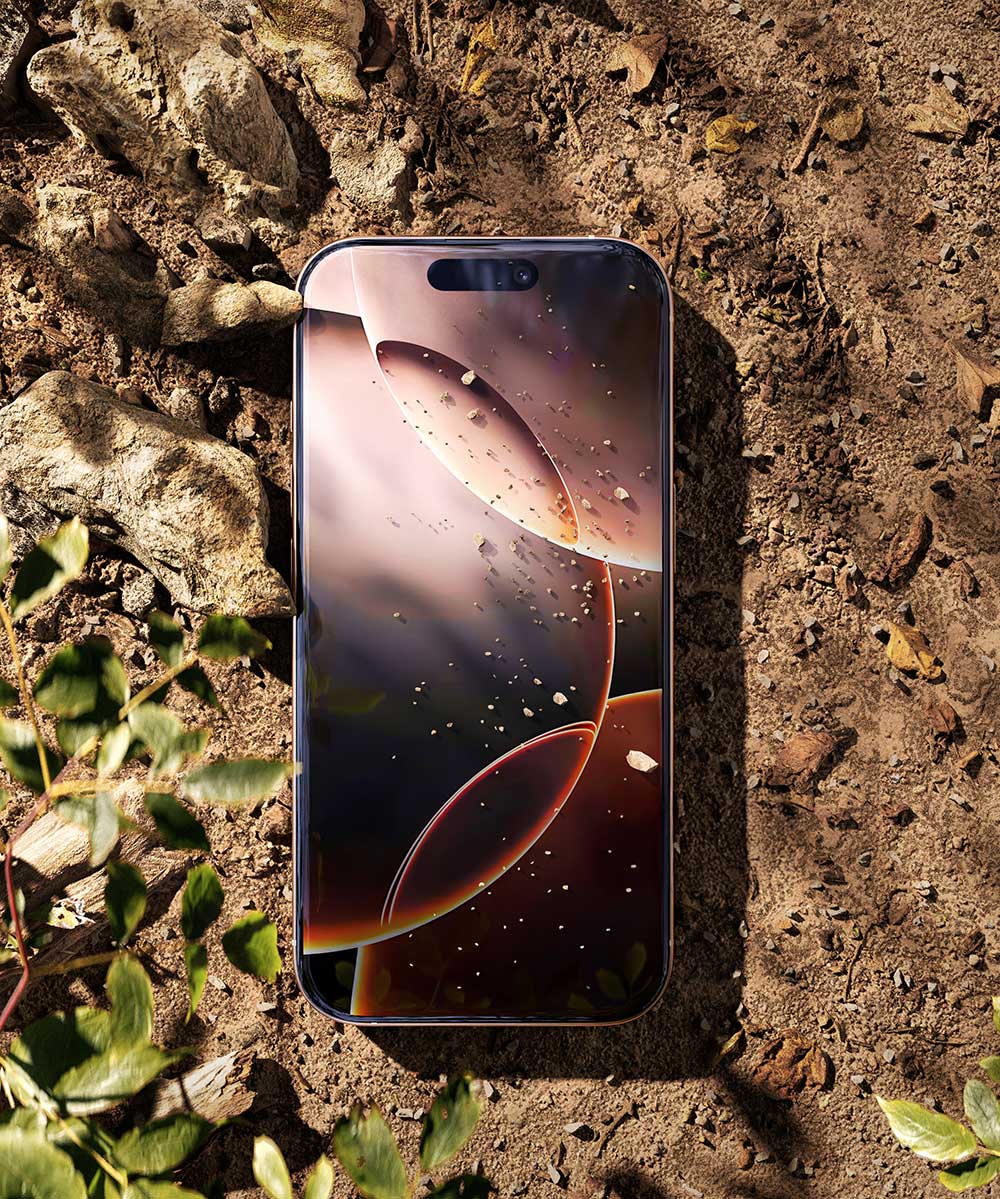 手机钢化膜丛林地面场景OC渲染工程手机C4D模型下载