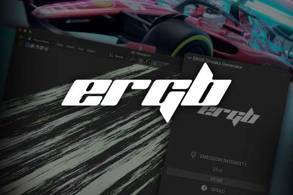 一键生成炫酷光轨动画Blender插件 ERGB Streak Panels v1.0.1
