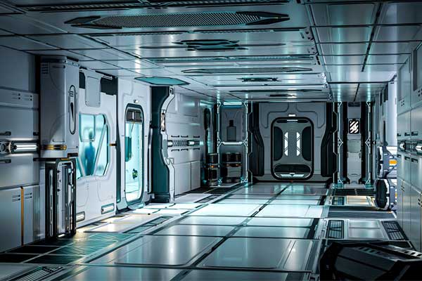 科幻金属室内建筑3D模型下载(Blender) 26 Sci-Fi 3D models – Interior Asset Pack