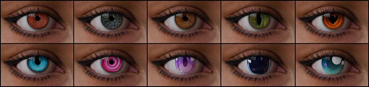 Blender眼球瞳孔模型生成插件 EyeForge V1.80 (Ultimate Eye Generator Addon for Blender)